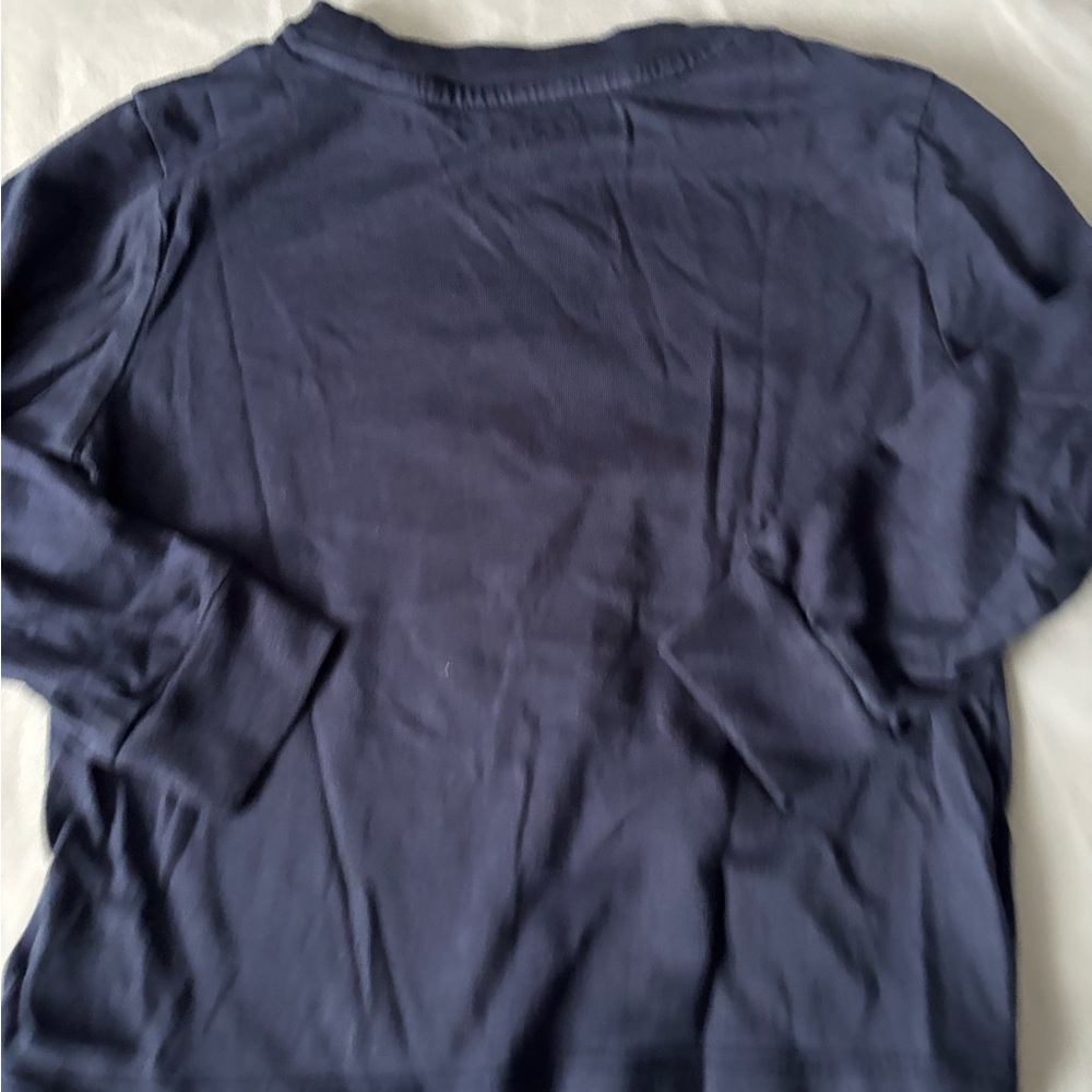Ralph Lauren Kids Long Sleeve Shirt with Polo Bear in Navy - Picture 4 of 4